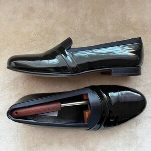 Mezlan Mirage Men 12 M Black Patent Leather Formal Tuxedo Tux Loafer Formal